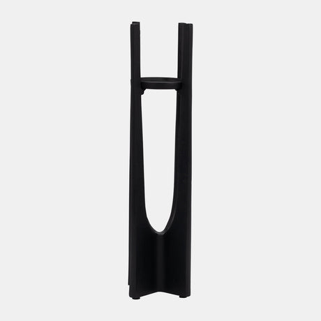 Metal, 16" Pillar Candle Holder, Black