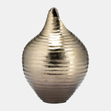 Metal,16",shell Like Vase,gold