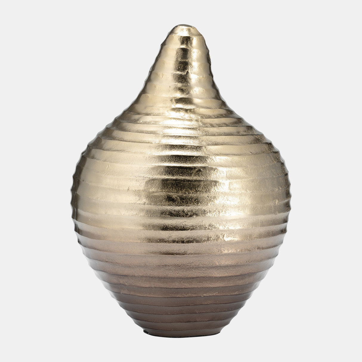 Metal,16",shell Like Vase,gold