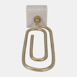 Metal, 18" Paper Clip Sculpture, Gold