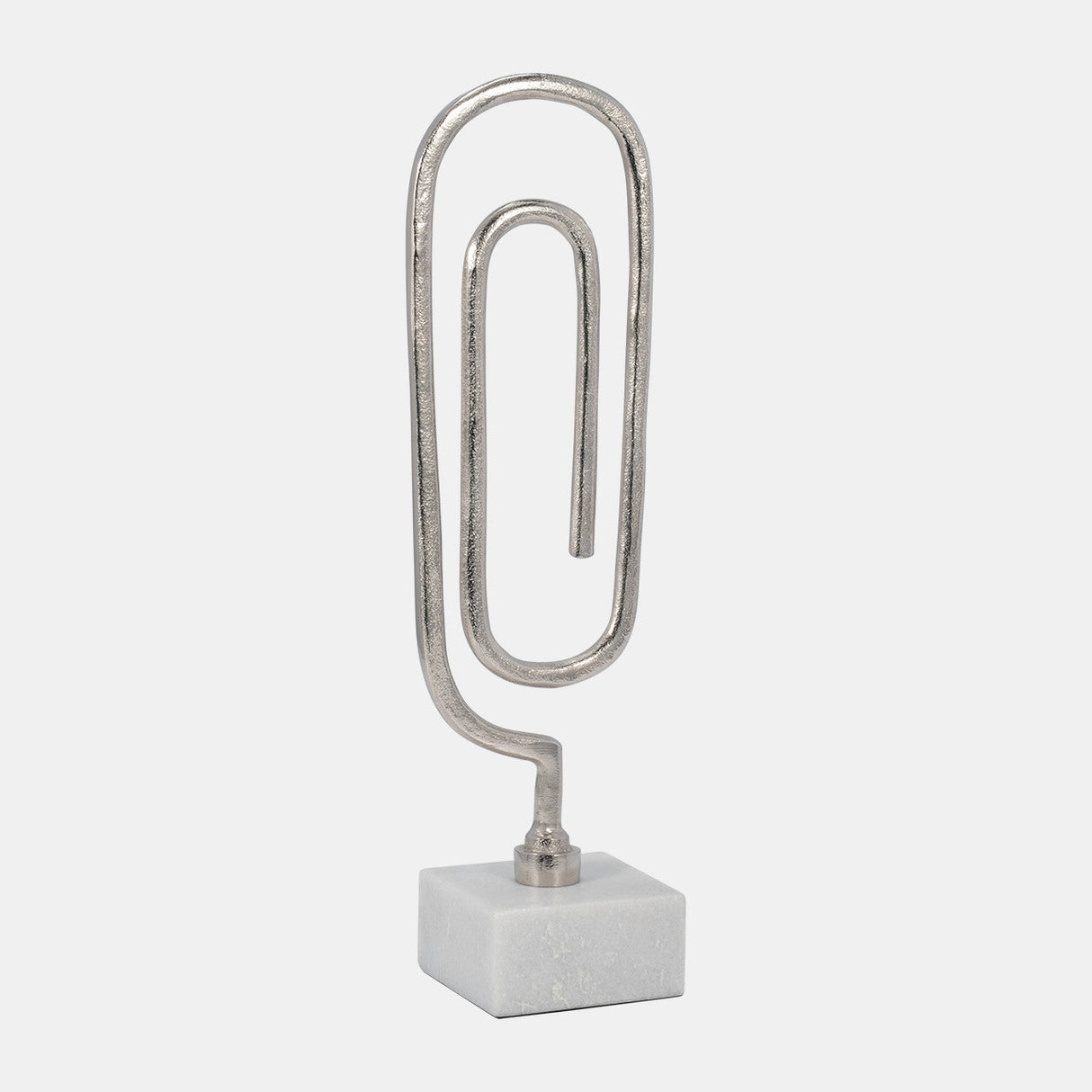 Metal, 18" Paper Clip Sculpture, Silver