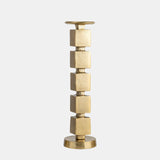 Metal, 18" Stacked Cubes Candleholder, Gold