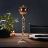 Metal, 18" Tealight Holder W/ Base, Gold