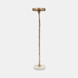 Metal, 19" Contemporary Candle Holder, Gold