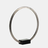 Metal,19",standing Ring W/base ,nickel/black