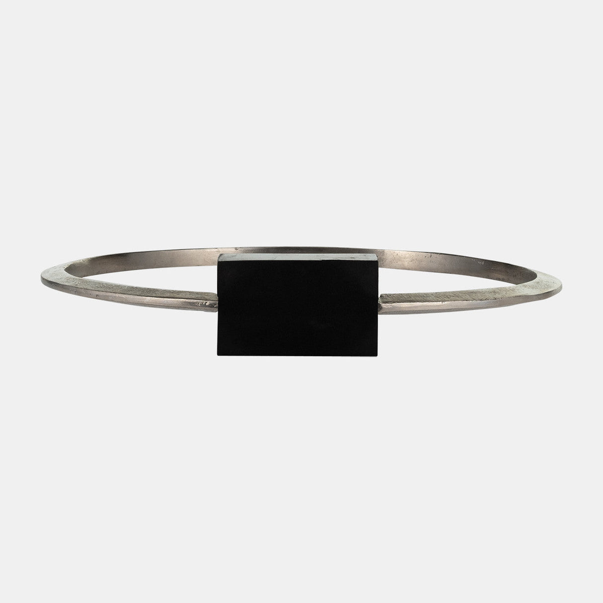 Metal,19",standing Ring W/base ,nickel/black