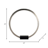 Metal,19",standing Ring W/base ,nickel/black