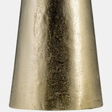 Metal,21"h,abstract Pillar Vase,gold