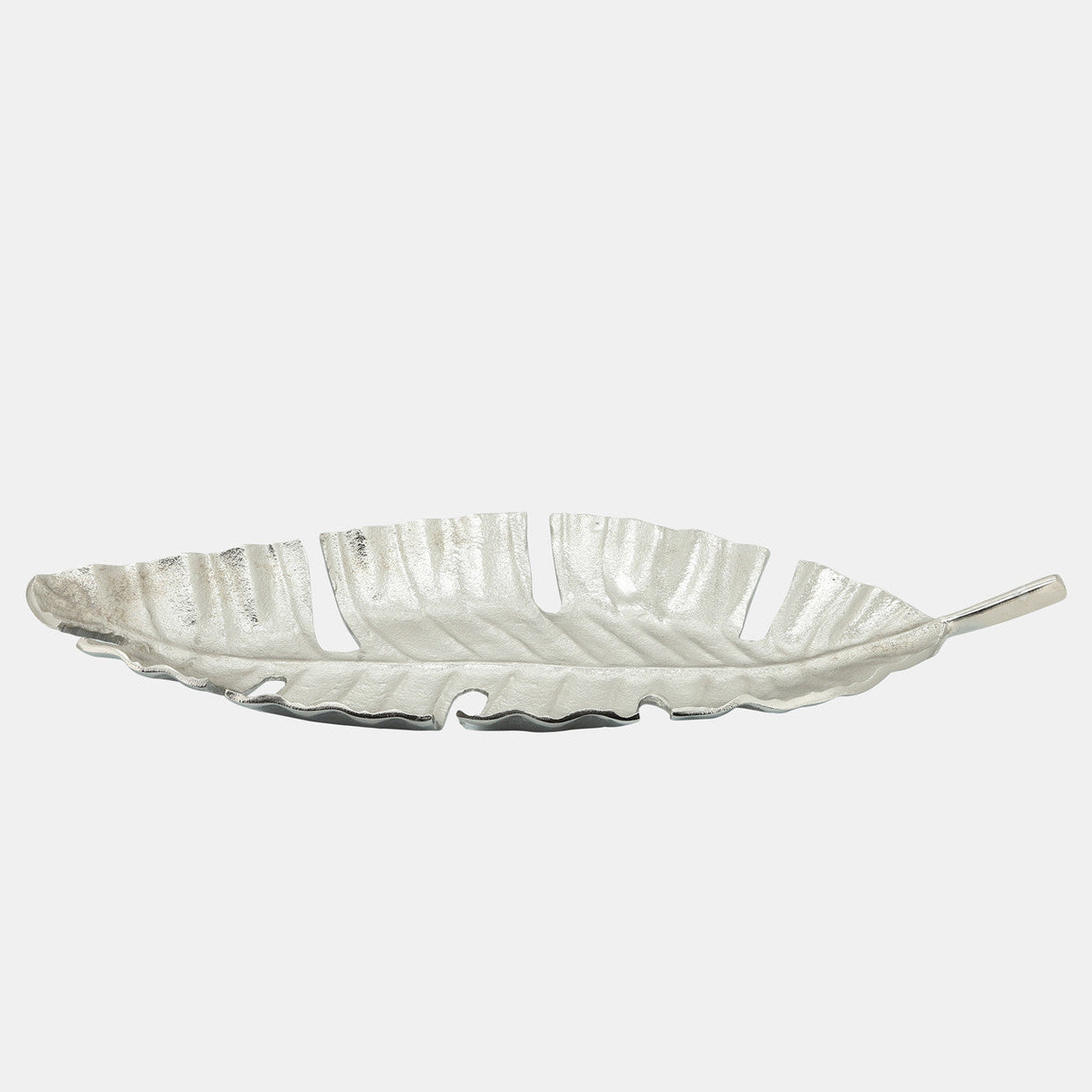 Metal, 22" Leaf Tray, Silver