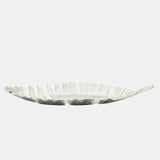 Metal, 22" Leaf Tray, Silver