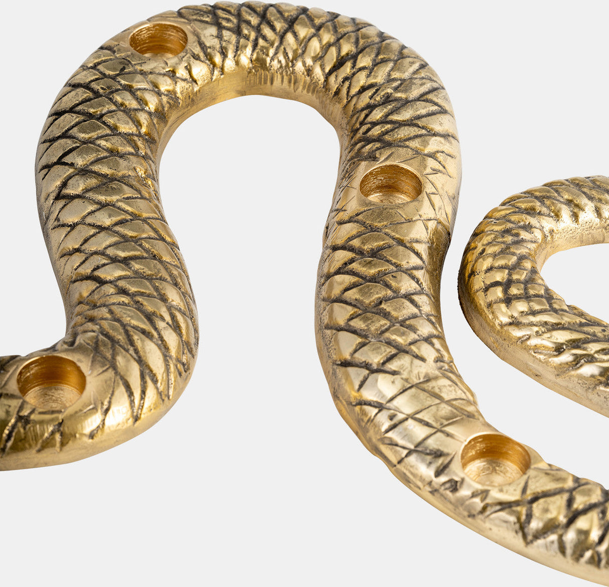 Metal, 22" Snake 4-taper Candle Holder, Gold