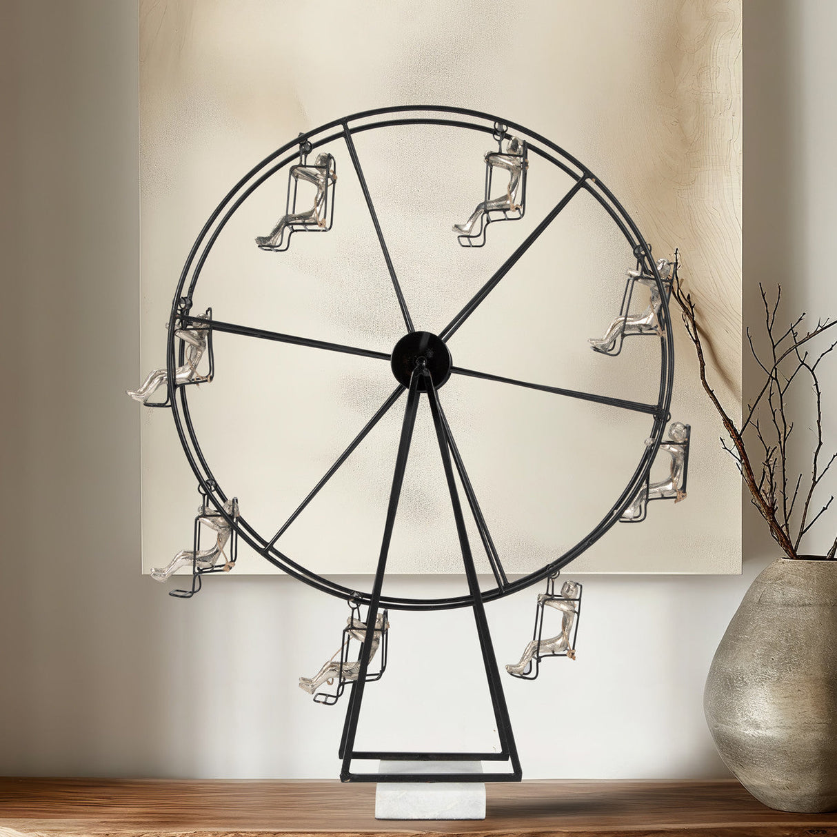 Metal, 23" Ferris Wheel, Black