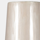 Metal 24"h Alabastron Vase, Pearl White