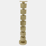 Metal, 24" Stacked Cubes Candleholder, Gold