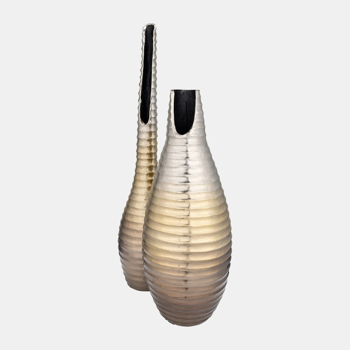 Metal,26",shell Elongated Vase,gold