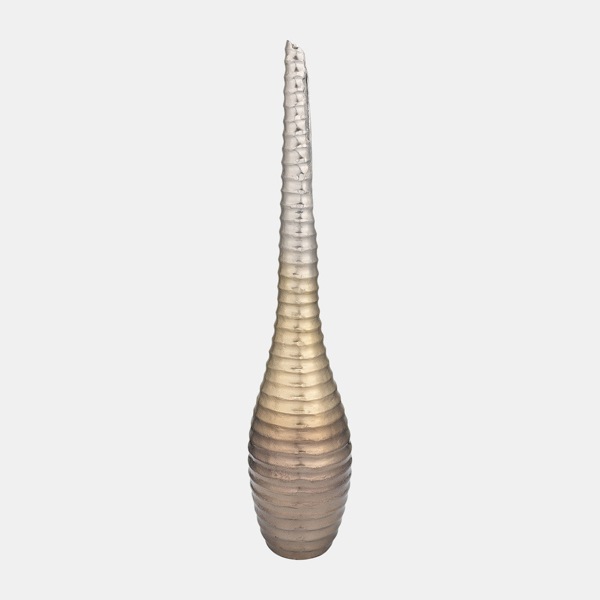 Metal,26",shell Elongated Vase,gold