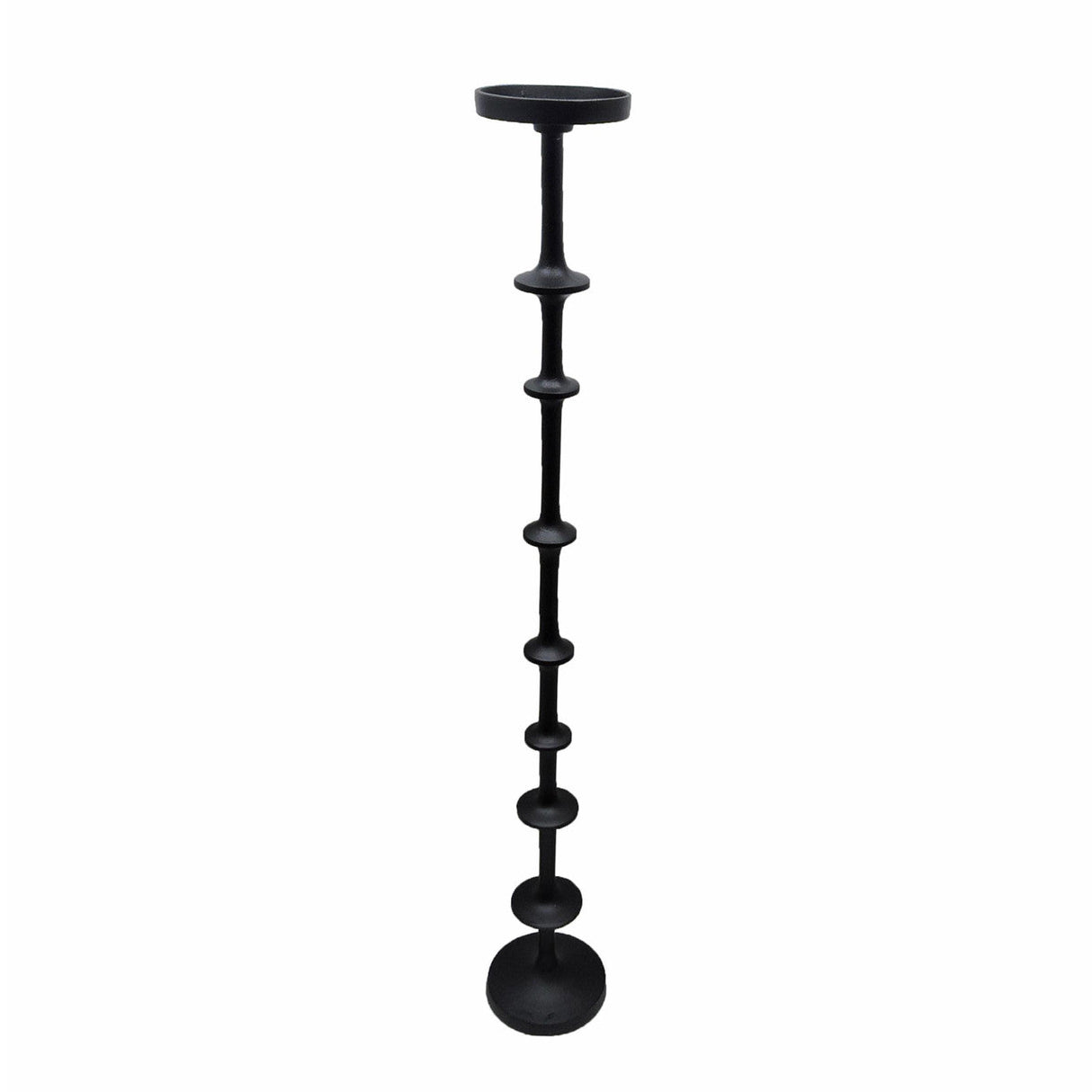 Metal, 36" Abacus Floor Pillar Candleholder, Black