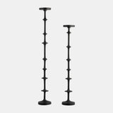 Metal, 36" Abacus Floor Pillar Candleholder, Black