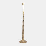 Metal, 36" Twisted Floor Taper Candleholder, Gold