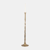 Metal, 36" Twisted Floor Taper Candleholder, Gold