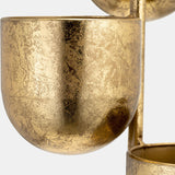 Metal 4" 3-hanging Planters, Gold