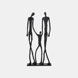 Metal,49"h,family Figures Statue,black