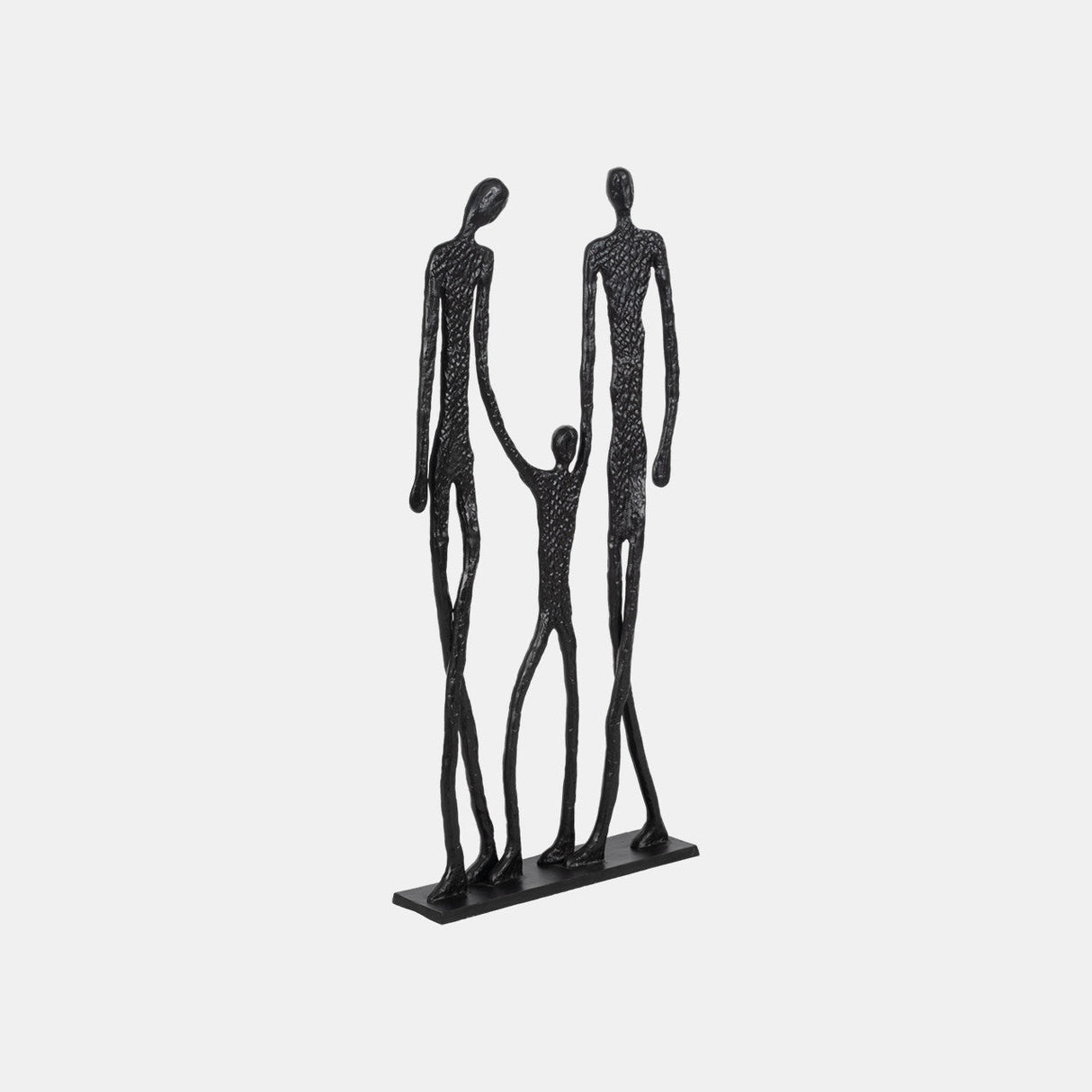 Metal,49"h,family Figures Statue,black