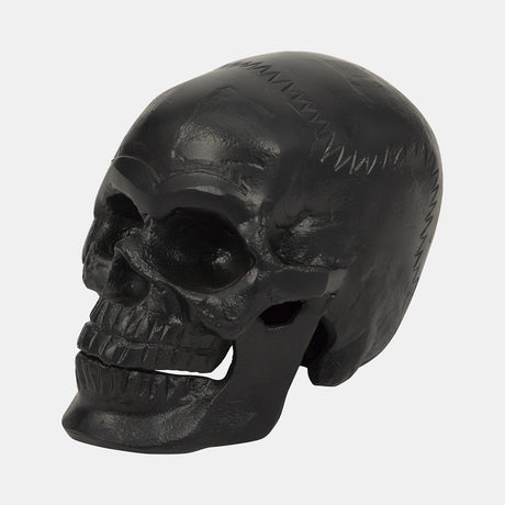 Metal, 6" Skull Decor, Black