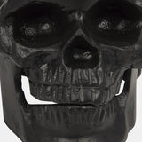 Metal, 6" Skull Decor, Black