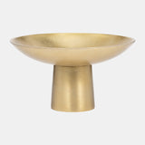 Metal,7" Bowl W/ Stand, Gold