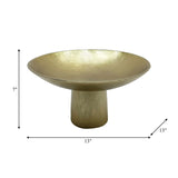 Metal,7" Bowl W/ Stand, Gold