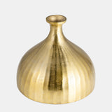 Metal, 7" Bulbous Vase,gold