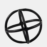 Metal 7" Orb Decor, Black