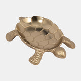 Metal, 7" Turtle Trinket Tray, Gold