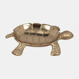 Metal, 7" Turtle Trinket Tray, Gold