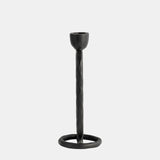 Metal, 8" Open Oval Taper Candleholder, Black