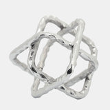 Metal 8" Square Orbs, Silver