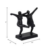 Metal, 9" Couple Swinging Legs, Black