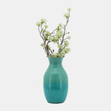 Metal 9" Olpe Vase, Green