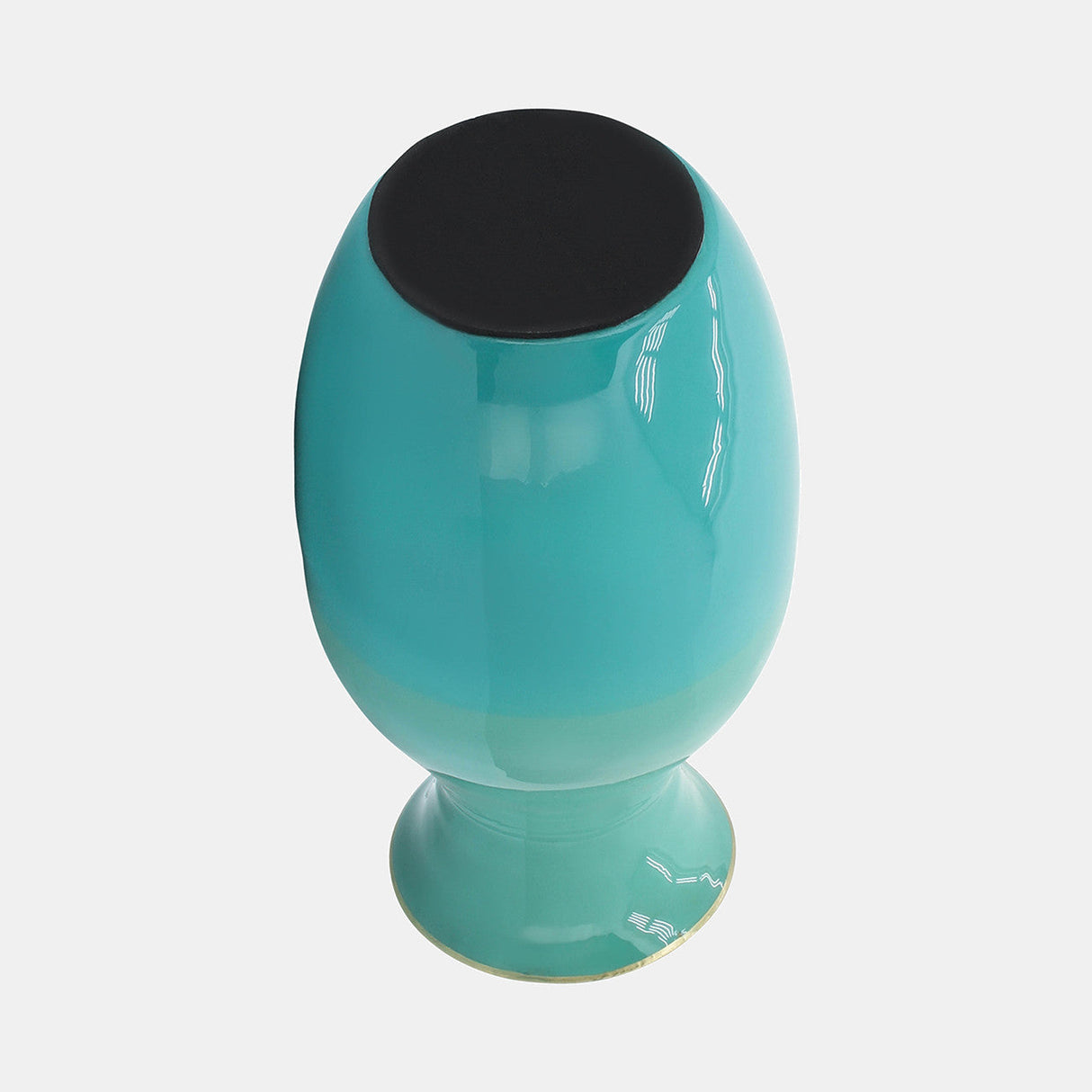 Metal 9" Olpe Vase, Green