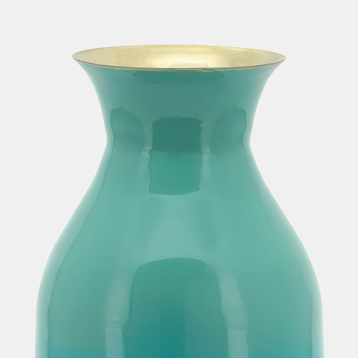 Metal 9" Olpe Vase, Green