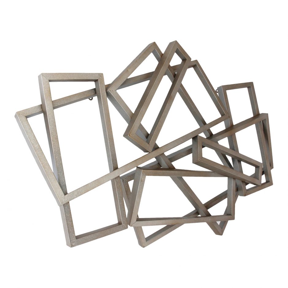 Metal Rectangles Wall Décor Silver by Moe's Home at Eve Furniture