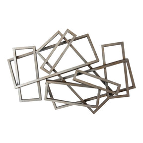 Metal Rectangles Wall Décor Silver by Moe's Home at Eve Furniture