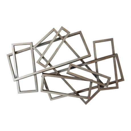 Metal Rectangles Wall Décor Silver by Moe's Home at Eve Furniture
