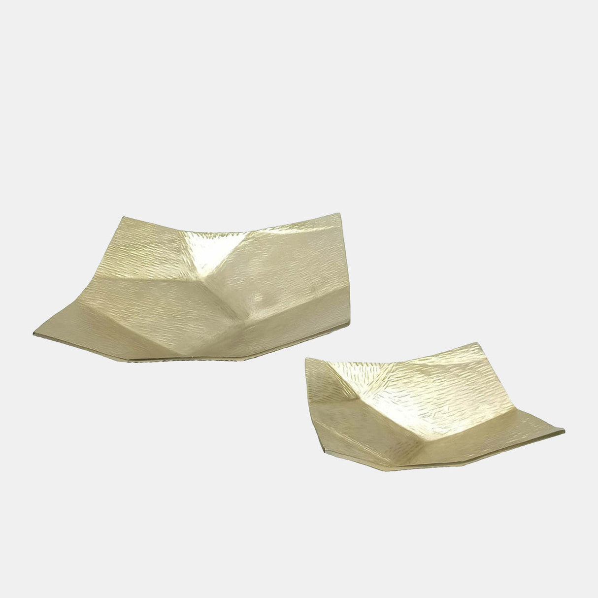 Metal,s/2 10/13" Hammered Plates, Gold