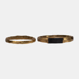 Metal, S/2, 14/16" Hammered Decorative Rings, Gold