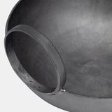 Metal, S/2, 7/8" Bowl With Handles, Slvr/gunmetal