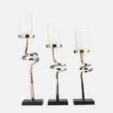 Metal,s/3 13,15,17",abstract Candle Pillar Holder,