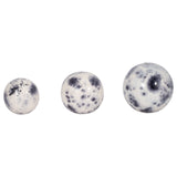 Metal, S/3 4/5/6" Galaxy Orbs, White