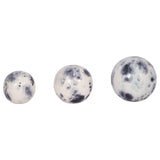 Metal, S/3 4/5/6" Galaxy Orbs, White